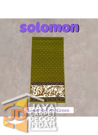 Sajadah Imam  Solomon  motif Gisoo Kaf Por Green ukuran 60 x 120 cm & 60 x 150 cm